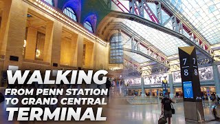 Walking NYC  Penn Station to Times Square amp Grand Central Terminal July 2021 [upl. by Atiuqahs]