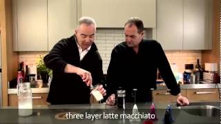 aerolatte  milk frother makes three layer caffè latte macchiato [upl. by Arymat654]