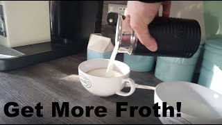 How to Get More Froth from Your Nespresso Coffee Aeroccino  Nespresso tips and help [upl. by Jarrad]