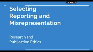 Selective Reporting and Misrepresentation of data Research and Publication ethics Phd coursework [upl. by Morven]