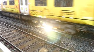 Merseyrail 507 009 making arcs at Birkdale station [upl. by Aihsined]