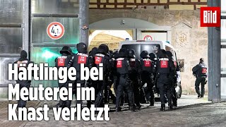 Gefängnismeuterei Polizei stürmt Knast in Thüringen  JVA Untermaßfeld [upl. by Sirahs]